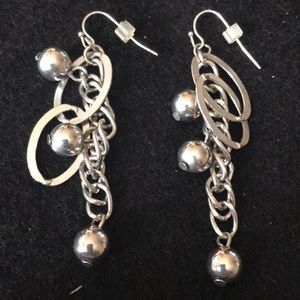 Silver tone Drop Earrings